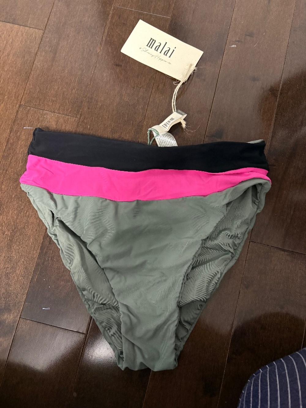 SERENITY GREEN CALLEN HIGH LEG BIKINI BOTTOM
